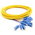 P2P 12-Fiber Singlemode LC/UPC Rolled E-Ribbon 200um OS2 Fiber Optic Splice Pigtails - 9.84 Foot/3M