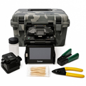 P2P CamoSplicer Rugged Fusion Splicer Kit with Touchscreen - SM/MM Stainless Steel Armored Fiber Cables