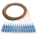 P2P SC/UPC Singlemode Multicolor Pigtails - Non-Jacketed - Ceramic Ferrule - Fusion-Ready - 3.28 Foot - 12-Pack