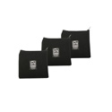 Photo of Portabrace PB-B63 Padded Accessory Pouch - 6 in. x 6 in. - Set of 3 - Black