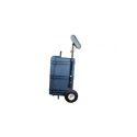 Portabrace PB-2850TBAORX Mobile Audio Cart/Case with Off-Road Wheels and Padded Divider Shelved Interior - Blue