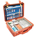 Photo of Pelican 1500EMS Protector EMS Case with Lid Organizer and Padded Dividers - Orange