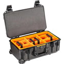Pelican V525 Vault Rolling Case with Padded Dividers - 19.9 x 10.6 x 7.3-Inch Interior - Black