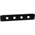 Penn Elcom R1204/2UK 2U Punched Rack Panel - 4 x NEUTRIK G Series SpeakON Connectors