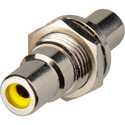 Photo of RCA Female to Female Chassis Mount - Yellow