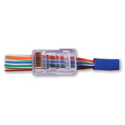 Photo of Platinum Tools 100011C EZ-RJ45 Cat 6 Connectors & Strain Reliefs - Clear 30 each