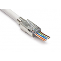 Photo of Platinum Tools 100022C EZ-RJ45 CAT5/5e/6 Shielded Connectors w/ External Ground - Solid or Stranded - 50pk