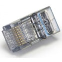 Platinum Tools 100024C ezEX44 10G RJ45 Shielded Connector w/ Int. Ground for Conductor OD Range.039in-.044in POE-25pk