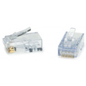 Platinum Tools 100029C ezEX48 10G RJ45 Connectors for 0.043 to 0.048 Conductor Sizes and POE - 50 Pack