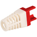 Photo of Platinum Tools 100030R-C Strain Relief for EZ-RJ45 Cat 6 Connector (50pc Red)