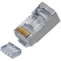 Platinum Tools 106206J RJ45 (8P8C) Shielded Cat6 2 Piece Connector with Liner Round Solid 3-Prong - 100/Jar