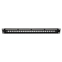 Platinum Tools 642-24SU 24 Port Unloaded Keystone Patch Panel - 19 Inch Shielded - 1RU