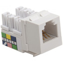 Photo of Platinum Tools 723WH-1 Cat3 Keystone Jack - 6 Pin - 110 - White - Each