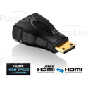 PureLink PI055 Mini HDMI Male to HDMI Female Adapter with TotalWire Technology