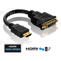 PureLink PI060 HDMI Male to DVI Female Port Saver Adapter with TotalWire Technology