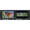 Plura LCM-209-3G Dual 9-Inch LED 3G HD-SDI / HDMI Rackmount Video Monitor