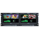 Plura PBM-209DRK-3G Dual 9-Inch 3G Quadruple Input Rackmount Video Monitor