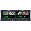 Photo of Plura PBM-209DRK-3G Dual 9-Inch 3G Quadruple Input Rackmount Video Monitor