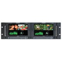 Photo of Plura PBM-307DRK-3G Dual 7-Inch 3G Quadruple Input Rackmount Video Monitor