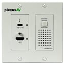 Photo of PlexusAV P-AVN-WP301H-US-W 2-Gang HDBaseT 3.0 Auto-Switching Wallplate with HDMI and USB-C Input - White
