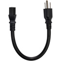 Panamax 15-IEC1 14/3 SJT Black NEMA 5-15P to IEC-60320-C13 Power Cable - 1 Foot