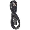 Photo of Panamax 15-IEC3 14/3 SJT Black NEMA 5-15P to IEC-60320-C13 Power Cable - 3 Foot