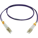 OM4 10/40/100G Multimode Duplex LC to LC Plenum Fiber Patch Cable - Purple - 10 Meter
