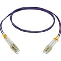 Camplex OM4 10/40/100G Multimode Duplex LC to LC Plenum Fiber Patch Cable - Purple - 10 Meter