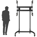 Premier Mounts LFC-L Large Format Mobile Cart with Chrome Poles for Flat Panel Displays up to 300lbs