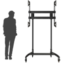 Premier Mounts LFC-LB Large Format Mobile Cart with Black Poles for Flat Panel Displays up to 300lbs