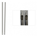 Photo of Premier Mounts T84 Replacement Pole for Dual Pole Carts and Stands - 2.000 OD x 84 L - Chrome - Pair