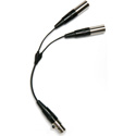 Point Source Audio YSH Mic Cable Adapter - Combines Two Threaded Female Shure TA4F Connectors