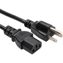 Connectronics 18 AWG IEC Power Cord NEMA 5-15P to IEC-60320-C13 - 3 Foot
