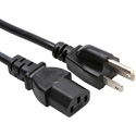 Photo of Connectronics 18 AWG IEC Power Cord NEMA 5-15P to IEC-60320-C13 - 3 Foot