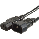 Photo of Connectronics 18 AWG IEC320C14 to IEC320C13 Male to Female Power Extension Cord - 2 Foot