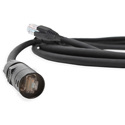 Photo of Pro Co DURAPATCH-1NB45 Cat5e Cable - Black Neutrik EtherCon Male To Standard RJ45 Connector - 1 Foot