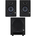 PreSonus ERIS 3.5 3.5-inch Media Reference Monitor Pair with Eris Sub 8BT Bluetooth Active Studio Subwoofer Bundle