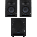 PreSonus ERIS STUDIO 5 5-inch Active Studio Monitor Pair with Eris Sub 8BT Bluetooth Active Studio Subwoofer Bundle