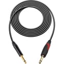 Sescom Guitar & Instrument Cable - 1/4 TS silentPLUG to 1/4 TS Plug - Black - 10 Foot