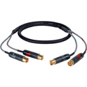 Sescom Patching Audio Cable Professional 2 RCA Male to 2 RCA Male - 3 Foot