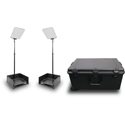 Prompter People PRO-SP17PHBKIT StagePro 17in Teleprompter Pair w/ 2 Highbright Teleprompters/Metal Poles/Hard Case