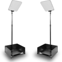 Photo of Prompter People PRO-SP15P-CARB Stage Pro 15 Pair with 2 Reversing Teleprompters / 1 Distribution Amp & Two 2 Foot Cables