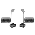 Photo of Prompter People PRO-SP17P2HBKIT-CARB Stagepro Teleprompter Pair w/ 17in Highbright Monitor/Two Cases/Carbon Fiber Poles