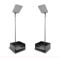Photo of Prompter People PRO-SP17P-CARB Stagepro Presidential Teleprompter Pair w/ 17in Monitors and Carbon Fiber Poles