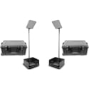 Prompter People PRO-SP19P2HBKIT-CARB StagePro Presidential Teleprompters - 19In Reversing High Bright Monitors & Cases