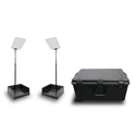 Photo of Prompter People PRO-SP19PKIT-CARB Stagepro Teleprompter Pair with 19in Monitors and Hard Case - Carbon Fiber Poles
