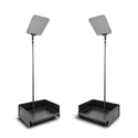 Photo of Prompter People PRO-SP24P-CARB Stagepro Presidential Teleprompter Pair w/ 24in Monitors and Carbon Fiber Poles