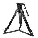 Prompter People TRI-HD300 Affordable Fluid Head Heavy Duty Tripod with Carry Bag