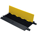 Photo of Yellow Jacket YJ5-125-B/B Heavy Duty 1.25in Slot 5 Channel Cable Protector- 3ft Black/Black