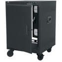 Middle Atlantic PTRK Series 14RU Mobile Rack with Heavy Duty Rolling Casters - 23.9 Inches Deep